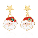 Stetnode Fashion Christmas Asymmetrical Drop Earrings for Women Santa Claus Bells Snowman Xmas Tree Boots Hat Earring Girls Party Jewelry