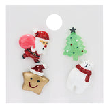 Stetnode 4 Pcs Drip Oil Santa Claus Christmas Tree Sled Car Brooches for Women Men New Year Christmas Office Party Jewelry Accessories