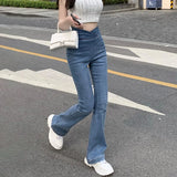 Stetnode Flared Jeans Women Skinny Denim Pants Bottom Straight High Waist Stretch Female Flare Trouser Fashion High Waisted Mom Jeans