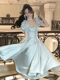 Stetnode French Vintage Evening Party Dress Women 2024 Summer Elegant Romantic Prom Robe Vestidos Korean A-line Graduation Dresses New