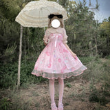 Stetnode Peachy Keen Valentine Cottagecore Fairycore Princesscore Coquette Kawaii Dress