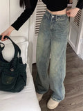 Stetnode Y2k Baggy Wide Leg Jeans Women Vintage Streetwear Washed Denim Pants Grunge Basic Slouchy Blue Trousers Femme Spring