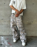 Stetnode American Vintage Multi-Pocket Camouflage Pants Stylish High Street Straight Leg Casual Pants Harajuku Hip Hop Y2k Baggy Pants