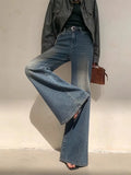 Stetnode Y2k Blue Flare Jeans for Woman Vintage Wide Leg Denim Pants Female Full Length Baggy Pantalones Vaqueros Mujer Spring