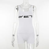 Stetnode 2024 Women Sexy Tank Tops Sub Translucent Slim Tops Street Casual Letter Print top Women's Racerback Vest Summer Clothes