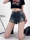 Stetnode Shorts Women Denim Sexy High Waist American Style Retro Fashion Summer Hotsweet Streetwear All-match Casual Jeans Pants