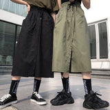 Stetnode 2024 Harajuku Long Skirt Pants Women Elastic Waist Oversized Cargo Pants Woman Summer Streetwear Wide Leg Trousers Female