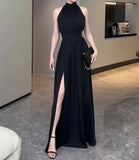 Stetnode 2024 Spring and Summer outfitSexy Party Sleeveless Black Midi Dresses for Women Summer Korea Elegant Evening Prom Female Clothes Casual Chiffon Dress