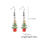 Stetnode Creative Crystal Christmas Tree Earrings for Women Fashion White Snowman Drop Earring Girls Festival Party Jewelry Accessories