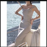 Stetnode Elegant Bodycon Sleeveless Knitting Midi Dresses for Women 2024 Autumn New Evening Party Prom Robe Sexy Fashion Female Clothing