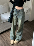 Stetnode Y2k Baggy Wide Leg Jeans Women Vintage Streetwear Washed Denim Pants Grunge Basic Slouchy Blue Trousers Femme Spring