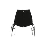 Stetnode Bandage Sexy Y2k Shorts Women Streetwear Gothic Mini High Waist Lace Up Casual Tight Black Goth Club Fashion Summer Hot Pants