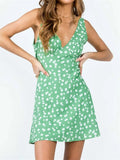 Stetnode summer dress spring outfit Aris V-Neck Polka-Dot Mini Dress