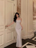 Stetnode Sexy Sheath Spaghetti Straps Long Prom Dresses Birthday Outfits Evening Gown SD1020