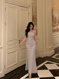 Stetnode Sexy Sheath Spaghetti Straps Long Prom Dresses Birthday Outfits Evening Gown SD1020