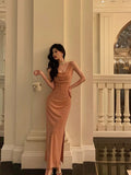 Stetnode French Sheath Jewel Pink Pleated Prom Dresses Birthday Outfits Evening Gown SD790