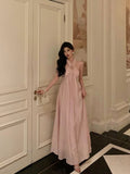 Stetnode Stunning A Line Halter Neckline Long Date Night Dress Pink Prom Dresses Birthday Outfit SD817