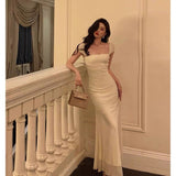 Stetnode Gorgeous Sheath Square Neckline Ivory Date Night Dress Prom Dresses Party Dress Birthday Outfits SD826