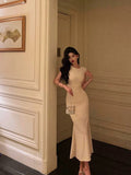 Stetnode Classy Sheath Scoop Neckline Ivory Prom Dresses Birthday Outfits Evening Gown SD932