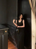 Stetnode Sexy Sheath V Neckline Black Long Prom Dresses Birthday Outfits Evening Gown SD971