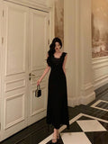 Stetnode Sexy Sheath V Neckline Black Long Prom Dresses Birthday Outfits Evening Gown SD971