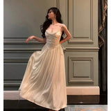 Stetnode Elegant A Line Spaghetti Straps Long Prom Dresses Birthday Outfits Evening Gown SD984