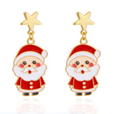 Stetnode Fashion Christmas Asymmetrical Drop Earrings for Women Santa Claus Bells Snowman Xmas Tree Boots Hat Earring Girls Party Jewelry