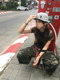 Stetnode Retro High Street Camouflage Pocket Cropped Jeans Baggy Jeans Women Harajuku Style Hip Hop Y2k Loose Cropped Jeans Streetwear