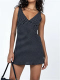 Stetnode summer dress spring outfit Aris V-Neck Polka-Dot Mini Dress