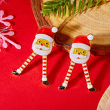 Stetnode Creative Long Legs Santa Claus Christmas Earrings for Women Cute Painting Oil Animal Elk Christmas Tree Earring New Year Jewelry