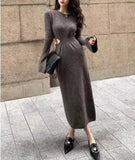 Stetnode Spring Outfit Women's Knitted Bodycon Dress Hollowed Out Flared Sleeves Evening Party Dresses Vestidos O-neck Vacation Wave Cut Robe