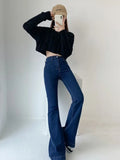 Stetnode Flare Jeans Women Summer Streetwear Bodycon Long Denim Pants 2022 Blue Elastic Fashion Y2K Trousers High Waisted Jeans