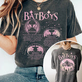 Stetnode ACOTAR Bat Boys Shirt Sarah J Maas Book Boyfriend Night Court 100% Cotton Loose Retro Shirt Unisex Tee Fantasy Apparel Y2K Top