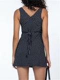 Stetnode summer dress spring outfit Aris V-Neck Polka-Dot Mini Dress