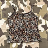 Stetnode Sexy Women Clothes Gothic Streetwear Punk Leopard print Sling Top Summer American Vintage crop Top Aesthetic Jacket Tank Top