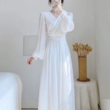 Stetnode Spring Outfit Elegant Dress for Women 2024 Spring Fashion White Dress French Luxury and Unique Women's Evening Dress Robe Casual Clothing