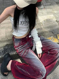 Stetnode Trendy Street Straight Wide Leg Pants Fashion High Street Baggy Jeans Harajuku Style Hip Hop Y2k Trousers Y2k Pants Streetwear