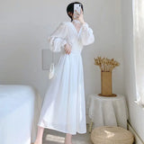 Stetnode Spring Outfit Elegant Dress for Women 2024 Spring Fashion White Dress French Luxury and Unique Women's Evening Dress Robe Casual Clothing