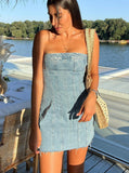 Stetnode summer dress spring outfit Sera Denim Mini Dress