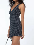 Stetnode summer dress spring outfit Aris V-Neck Polka-Dot Mini Dress