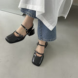 Stetnode Square Toe Mary Jane Shoes