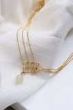 Stetnode Three-layer Beaded Jade Necklace