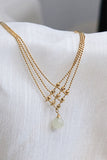 Stetnode Three-layer Beaded Jade Necklace