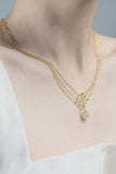 Stetnode Three-layer Beaded Jade Necklace