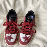 Stetnode Wine Red Star Sneakers