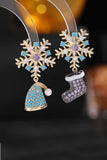 Stetnode Zircon Snowflake Hat Boots Earrings