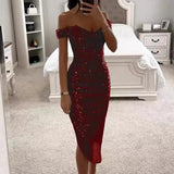 Stetnode outfit Sexy Asymmetrical Shinny Glitter Fold Long Dress Women Elegant Solid 2024 Winter Banquet Dresses One Shoulder Bodycon Party Robe