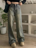 Stetnode Washed Distressed High Rise Boyfriend Jeans