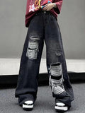 Stetnode Vintage Ripped High Rise Ripped Jeans