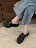 Stetnode Hollow Round-Toe Split-Joint Woven Sandals Slippers&Mules